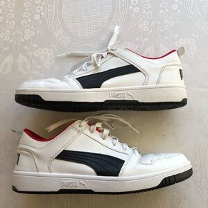 Puma Rebound Layup Low White/Black Sneakers Lace-Up Shoes Men’s Size 11 Trainers
